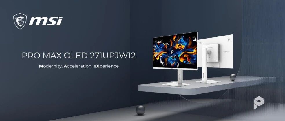 全球首款27英寸4K喷墨打印技术OLED，微星发布PRO MAX OLED 271UPJW12显示器