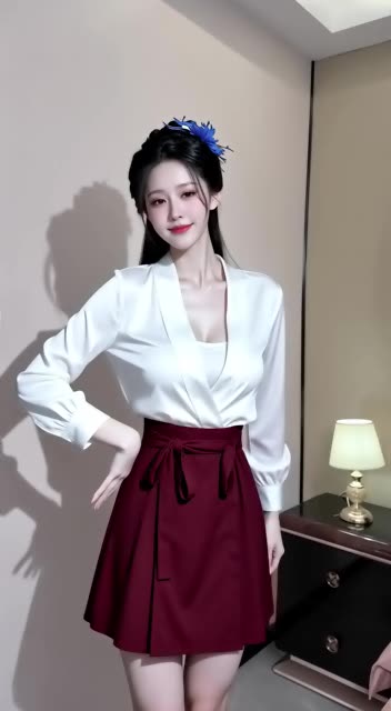 气质清纯可爱甜美小姐姐  你永远不知道女生的腰 
