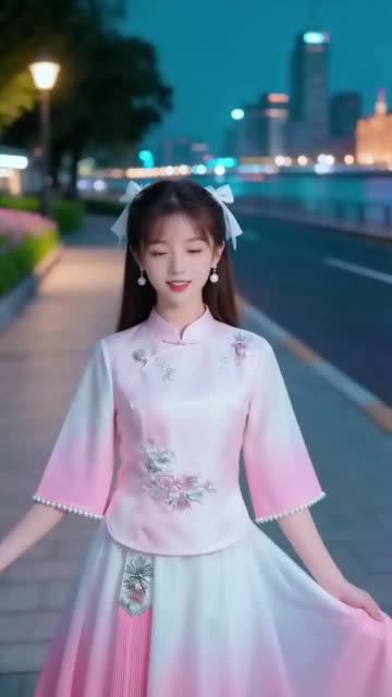 与我每每如初见～今天这套粉色汉服好看吗？